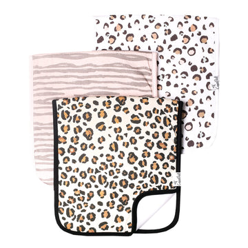 Copper Pearl Premium Baby Burp Cloths - 3-Pack Large Cotton Burp Cloths, Extra Soft Spit Up Rags With 3 Absorbent Layers, Perfec