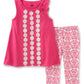 Kids Headquarters Baby Girls 2 Pieces Pants Set-Printed Tunic, Pink, 12M