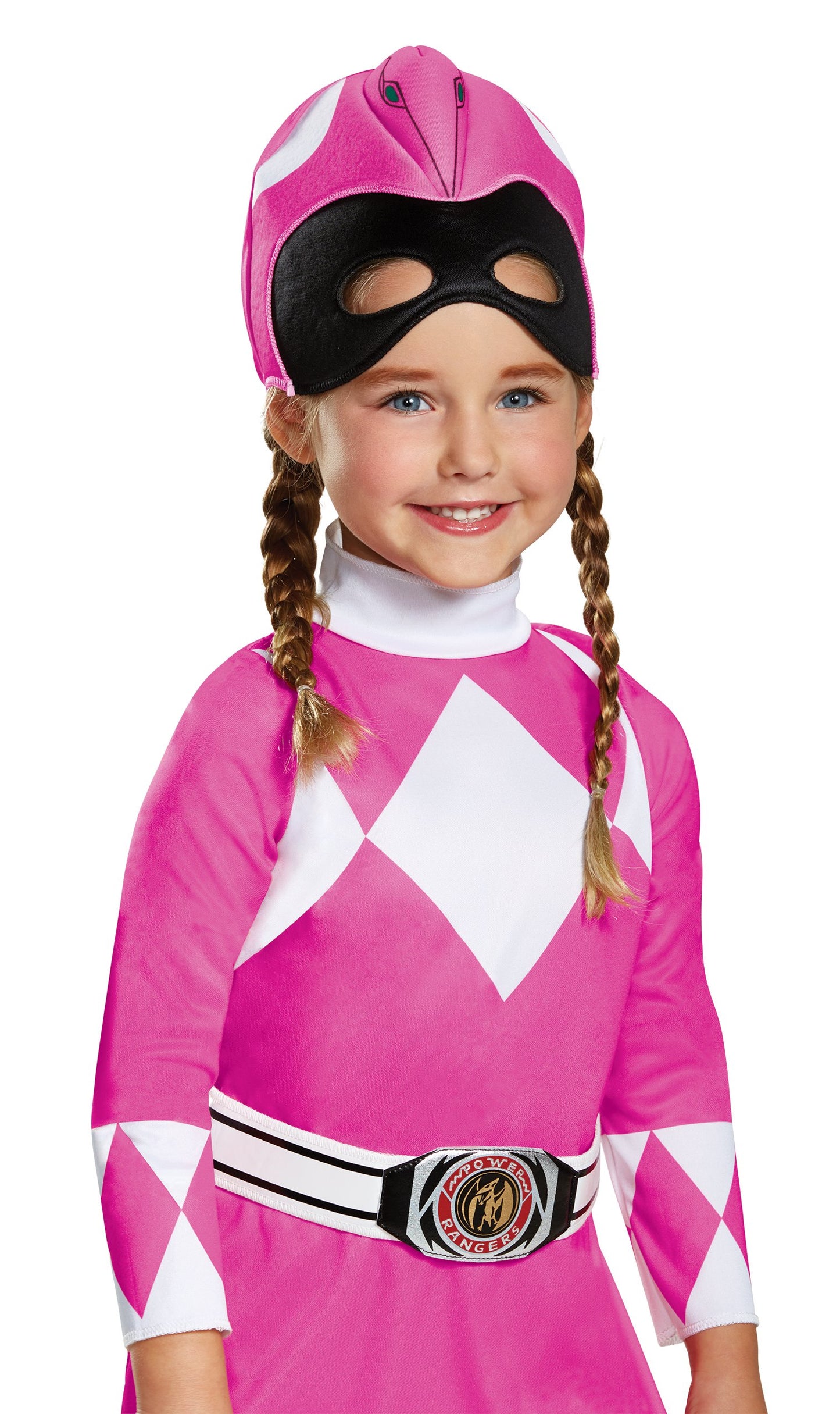 Disguise Pink Ranger Toddler Classic Child Costume, Pink, Medium/(3T-4T)