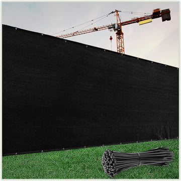 Colourtree Customized Size Fence Screen Privacy Screen Black 5 X 140 - Commercial Grade 170 Gsm - Heavy Duty - 3 Years Warranty