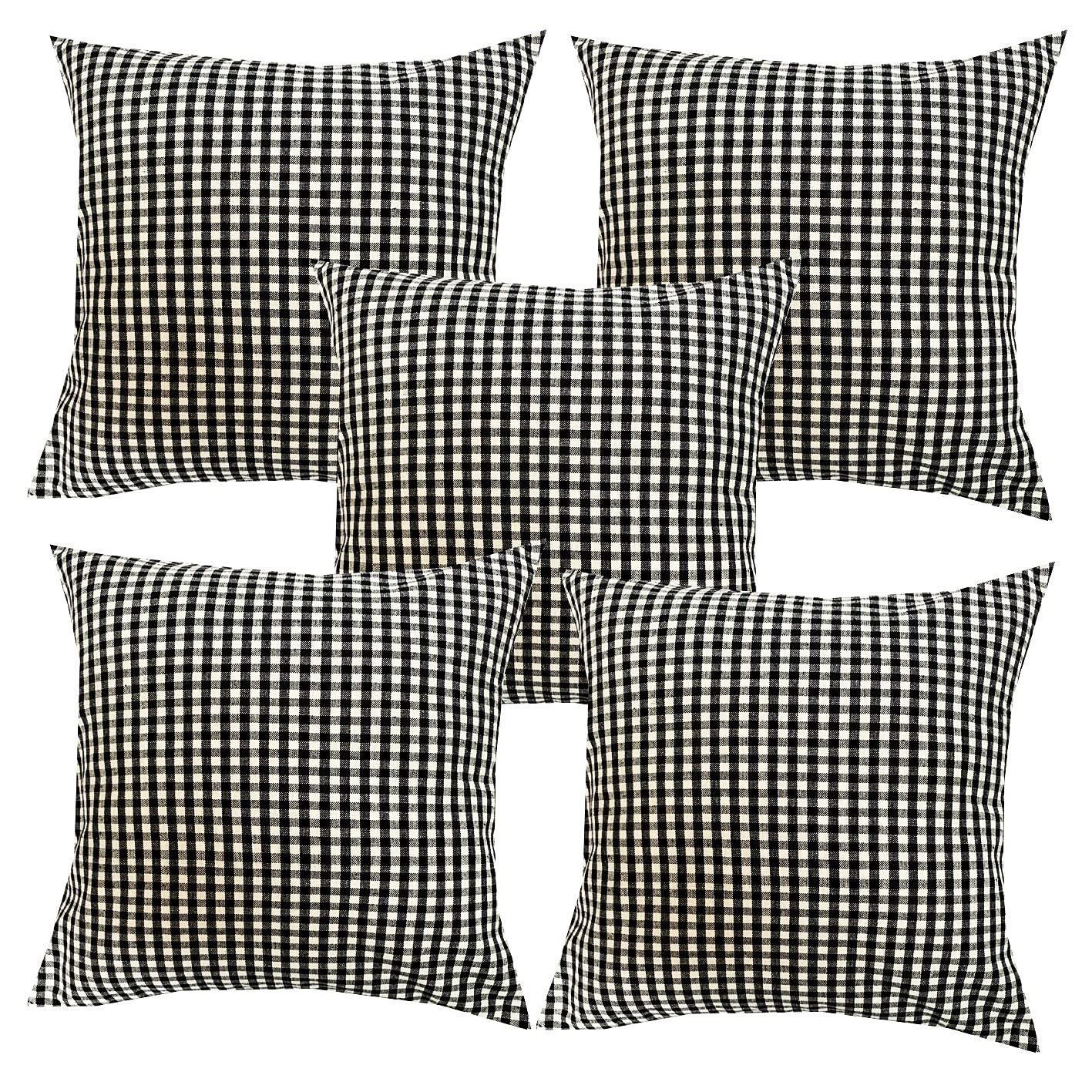 Pink Parrot 100% Cotton Cushion Cover 18X18 Inch Set Of 5 Pcs