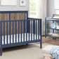 Suite Bebe Connelly 4 in 1 Convertible Crib in Midnight Blue with Vintage Walnut