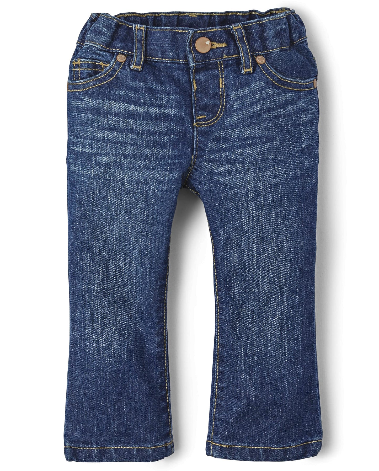 The Children'S Place Baby Girls And Toddler Girls Basic Bootcut Jeans, Indigo Stone, 18-24 Months