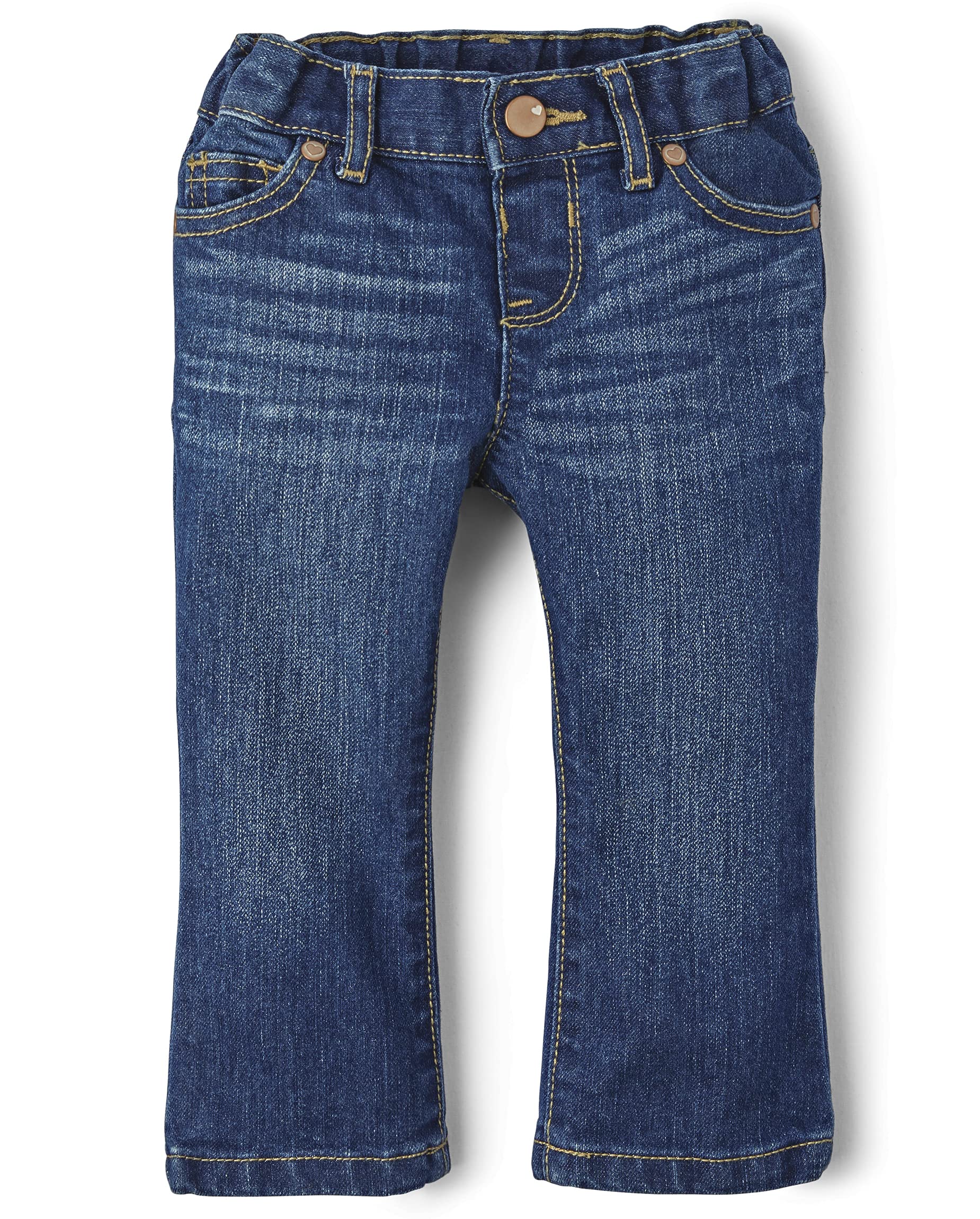 The Children'S Place Baby Girls And Toddler Girls Basic Bootcut Jeans, Indigo Stone, 18-24 Months