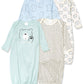 Gerber Unisex Baby Boy And Girls 4-Pack Sleeper Gown Bear Preemie
