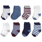 Touched By Nature Baby Organic Cotton Socks, Burgundy Navy, 6-12 Months