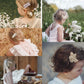 15 Pcs Hair Clips For Girls With Bows Butterfly Flower,2' Fully Lined Alligator Clips And Barrettes,Handmade Hair Accessories F
