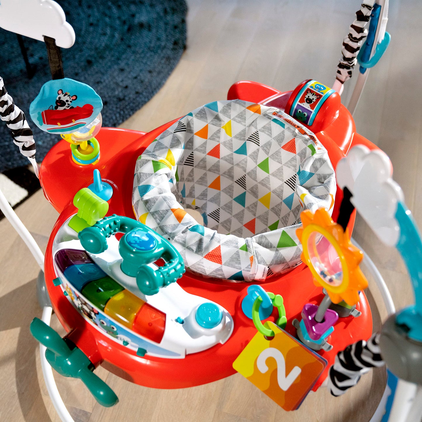 Baby Einstein Ocean Explorers Airplane Adventure 2-in-1 Interactive Activity Jumper with Lights Ages 6 months +, Max weight 25 l