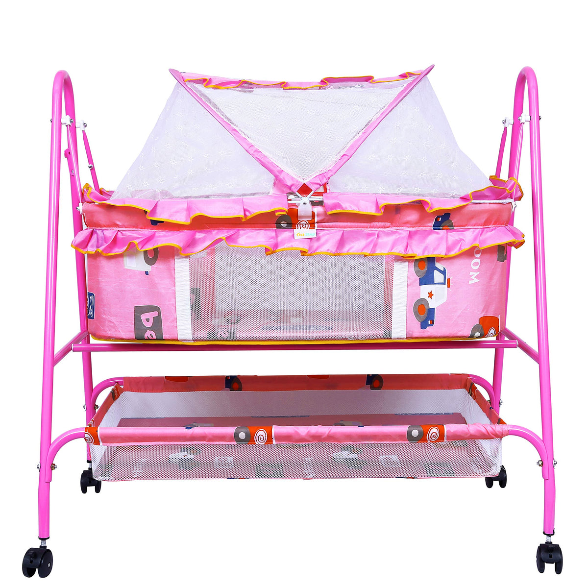 1St Step Cradle With Swing And Mosquito Net (Pink)