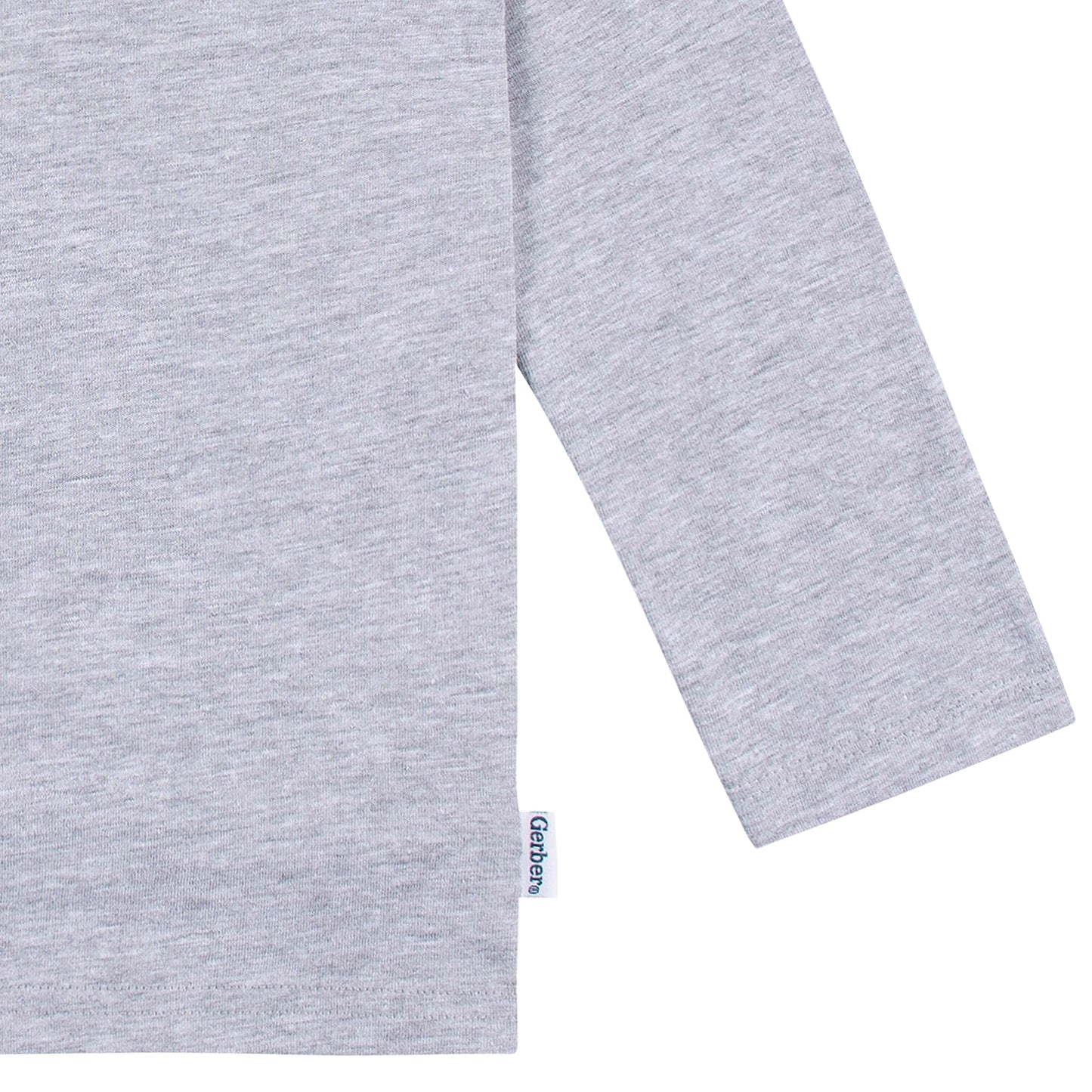 Gerber Baby Toddler 5-Pack Solid Long Sleeve T-Shirts Jersey 160 Gsm, Grey Heather, 6-9 Months