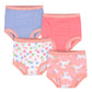 Gerber Baby Girls Infant Toddler 4 Pack Potty Training Pants Underwear Unicorn Pink And Purple 2T