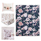 Levtex Baby - Fiori Toddler Bed Set - Black, Blush, Pink, White - Bold Floral - 5 Piece Set Includes Reversible Quilt, Fitted Sh