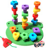 KIDS KORNER New & Improved Peg Board Stacking Toddler Toys Game Set - Lacing Fine Motor Skills for Ages 3 and Up - Matching Shap