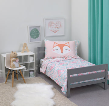 Carters - Woodland Girl - 4Pc Toddler Bed Set