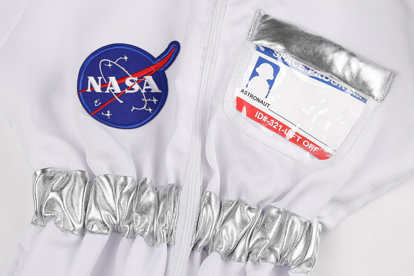 Koatobbor Kids Nasa Astronaut Costumes America Spacesuit For Boys Girls Space Jumpsuit Halloween Dress Up White 10-12 Years