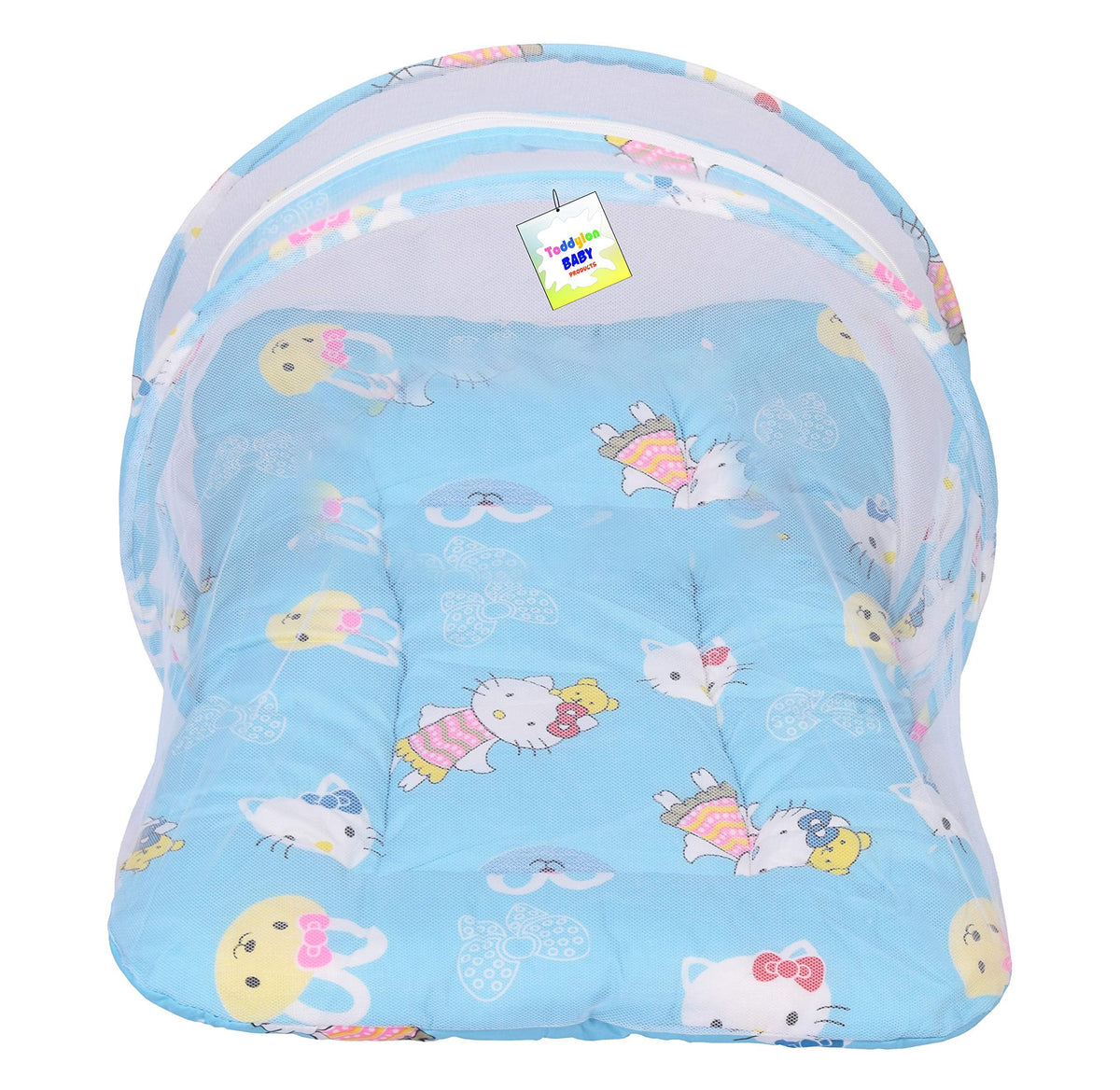 Toddylon Flat Bed Baby Bed New Born Baby Bedding Set Combo | Carry Bag | Mattress | Mosquito Net | Insect Protector | Infants (0