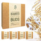 400 Organic Premium Bamboo Cotton Buds With Gots Certified, 100% Organic Cotton. This Is A Zero Waste, Biodegradable, Plastic-Fr