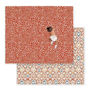 Jumpoff Jo Baby Play Mat - Large Folding Foam Play Mat For Infants, Babies, Toddlers, Waterproof, Double-Sided (70' X 59') - B