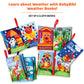 Cloth Books for Babies Weather Themed- Soft Baby Books Features Characters About Weather - Soft Baby Toys for Learning and Brain