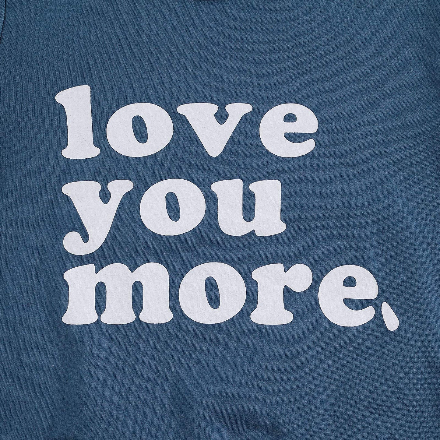 Toddler Boy Girl Valentines Day Outfit Love You More Letter Crewneck Sweatshirt Little Kids Long Sleeve Sweater Tops (Blue, 18-2