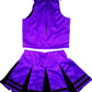 Total 2550 Little Girls' Cheerleader Cheerleading Outfit Uniform Costume Cosplay Halloween Violet/Black (Xl / 10-12)