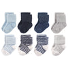 Hudson Baby Unisex Cotton Rich Newborn And Terry Socks, Boy Stripe, 6-12 Months Us