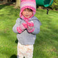 Nice Caps Toddler Baby Winter Hat Mitten Set - Kids Boys Girls Gloves Fleece Sherpa Lined (Fair Isle Print, 4-7 Years)