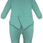 Lilax Baby Boy Gentleman Tuxedo Footie Christmas Holiday Outfit With Bow Tie (9 Months, Seafoam)