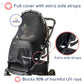 Intimom Stroller Sunshade (Xl Black) - Universal Adjustable Spf 30+ Sunshade With See Through, Stroller Canopy Extender, Mesh Ne