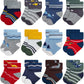 Rative Newborn Socks Thick Terry Turn Cuff Socks For Unisex Baby Boys (0-6 Months, 12-Pairs/B24)