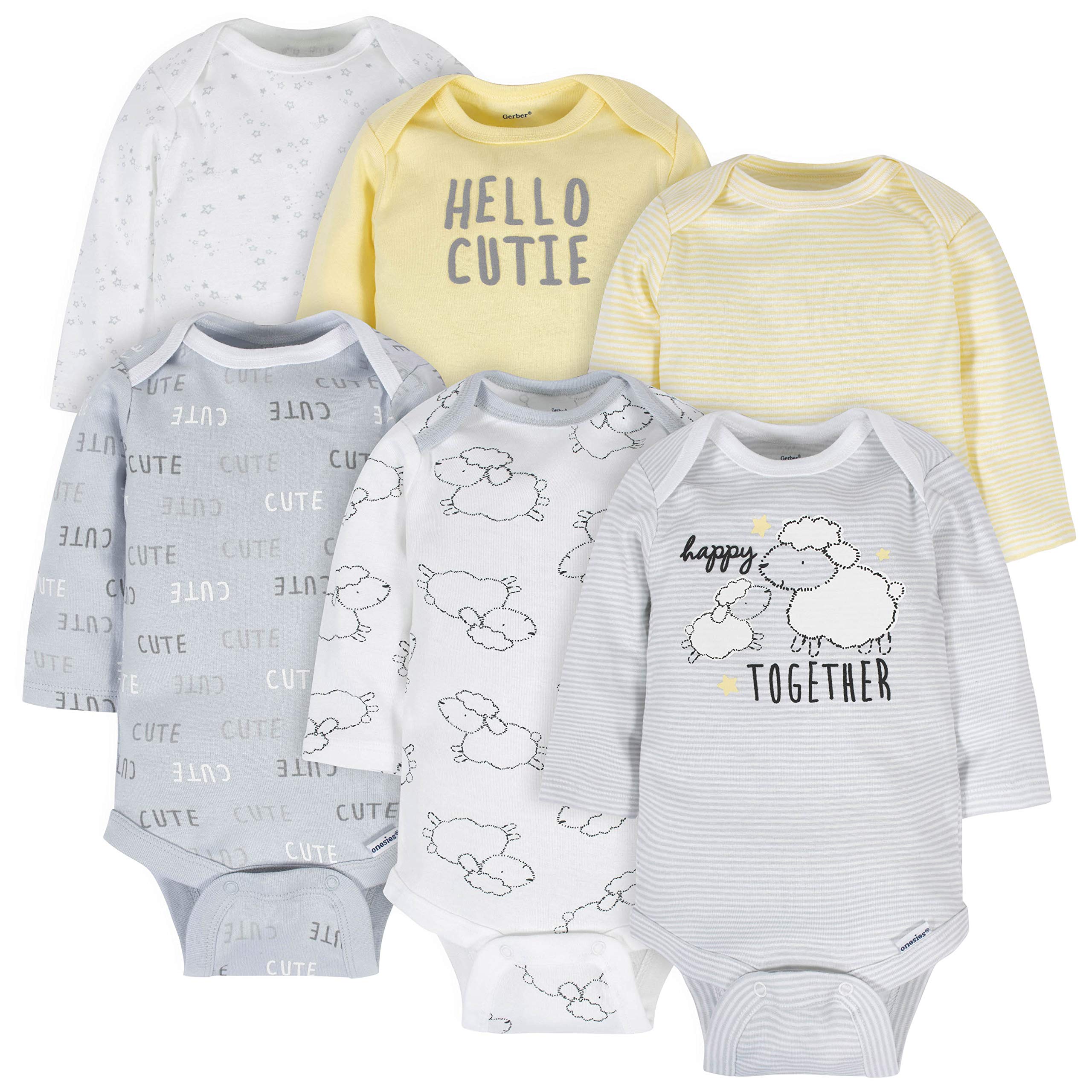Gerber Unisex Baby 6 Pack Long-Sleeve Onesies Bodysuit And Toddler T-S – Cutebab WBBAPB081DJ9G7C