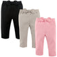 Hudson Baby Unisex Baby Cotton Pants and Leggings Light Pink Black, 18-24 Months