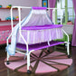 Kiddery Hestia | Cradle For Baby | New Improved Mattress Design | Mosquito Protection Net | Smooth Swing | All Wheel Lock | Paln