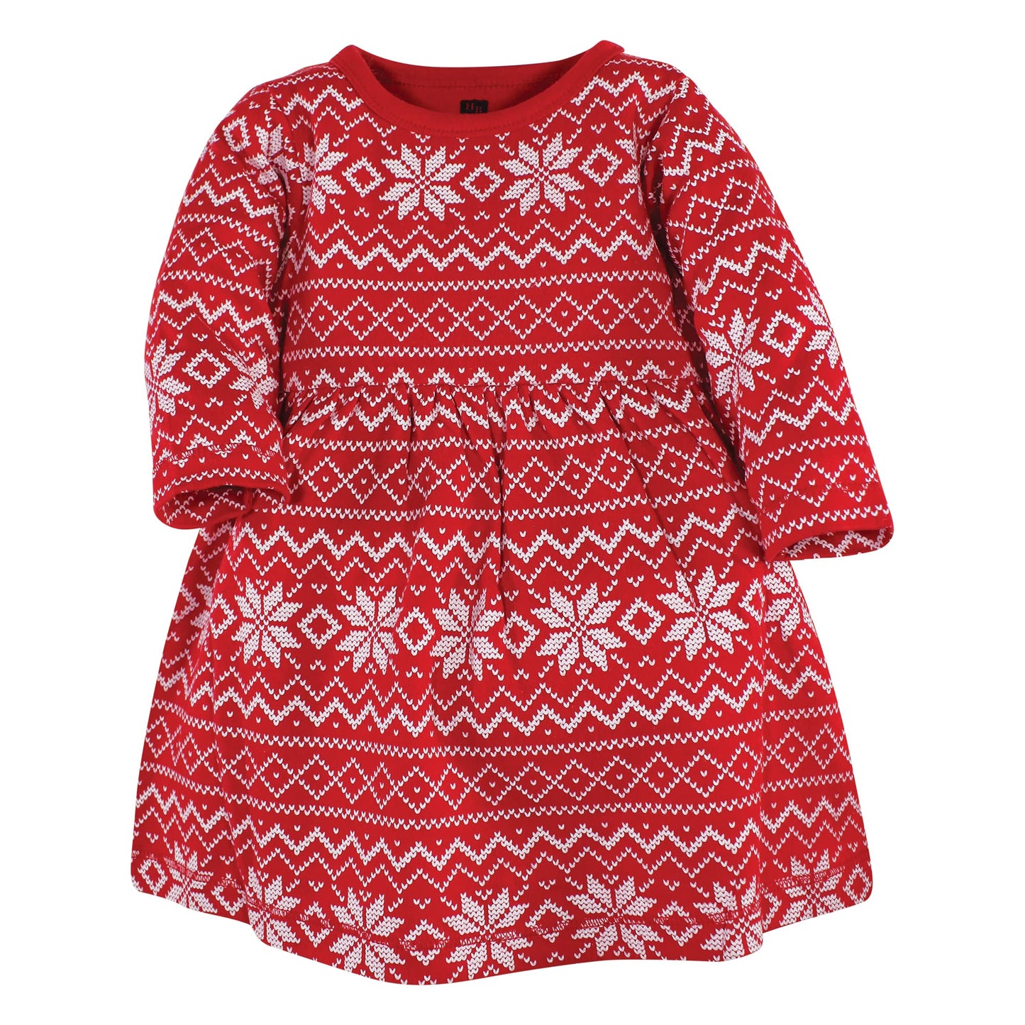 Hudson Baby Girls' Cotton Dresses, Christmas Forest, 6 Years