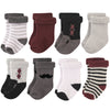 Hudson Baby Unisex Cotton Rich Newborn And Terry Socks, Gentleman Burgundy, 12-24 Months Us