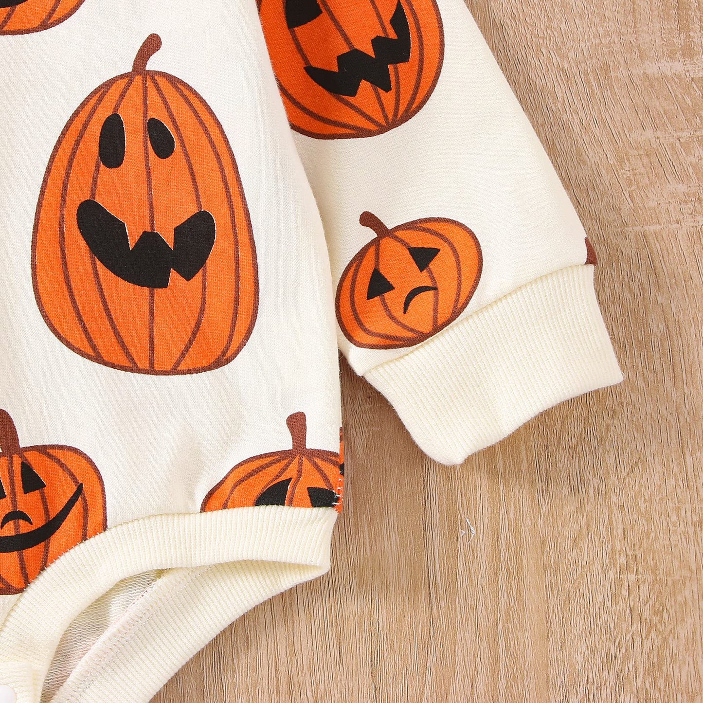 Mozikqin Baby Boy Girl Halloween Outfit Pumpkin Oversized Sweatshirt Romper Crewneck Pullover Sweater Onesie Fall Clothes (Pumpk