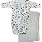 Print Infant Gown And Recieving Blanket