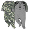 Gerber Baby Boys 2-Pack Sleep 'N Play Tiger/Camo 6-9 Months
