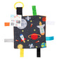 Baby Jack & Co 8x8 Space Lovey Tag Toys for Babies - Baby Crinkle Toys - Crinkle Toys for Baby - Soft & Safe - Learn Shapes & Co