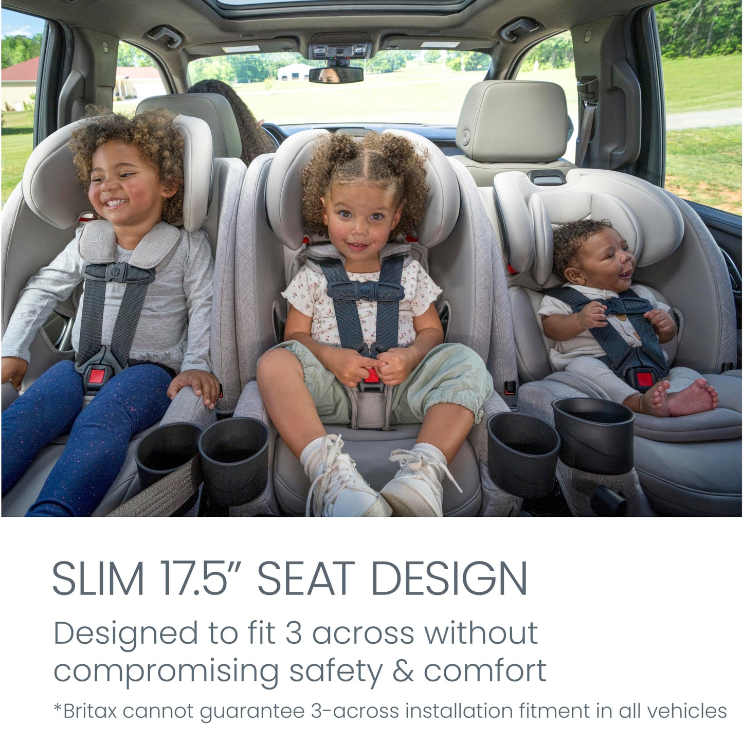 Britax One4Life Slim All-In-One Car Seat, 10 Years Of Use, 17.5    Spacesaver Design, Converts From Rear-Facing Infant Car Seat