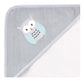 Hudson Baby Unisex Baby Cotton Rich Hooded Towels, Owl, One Size