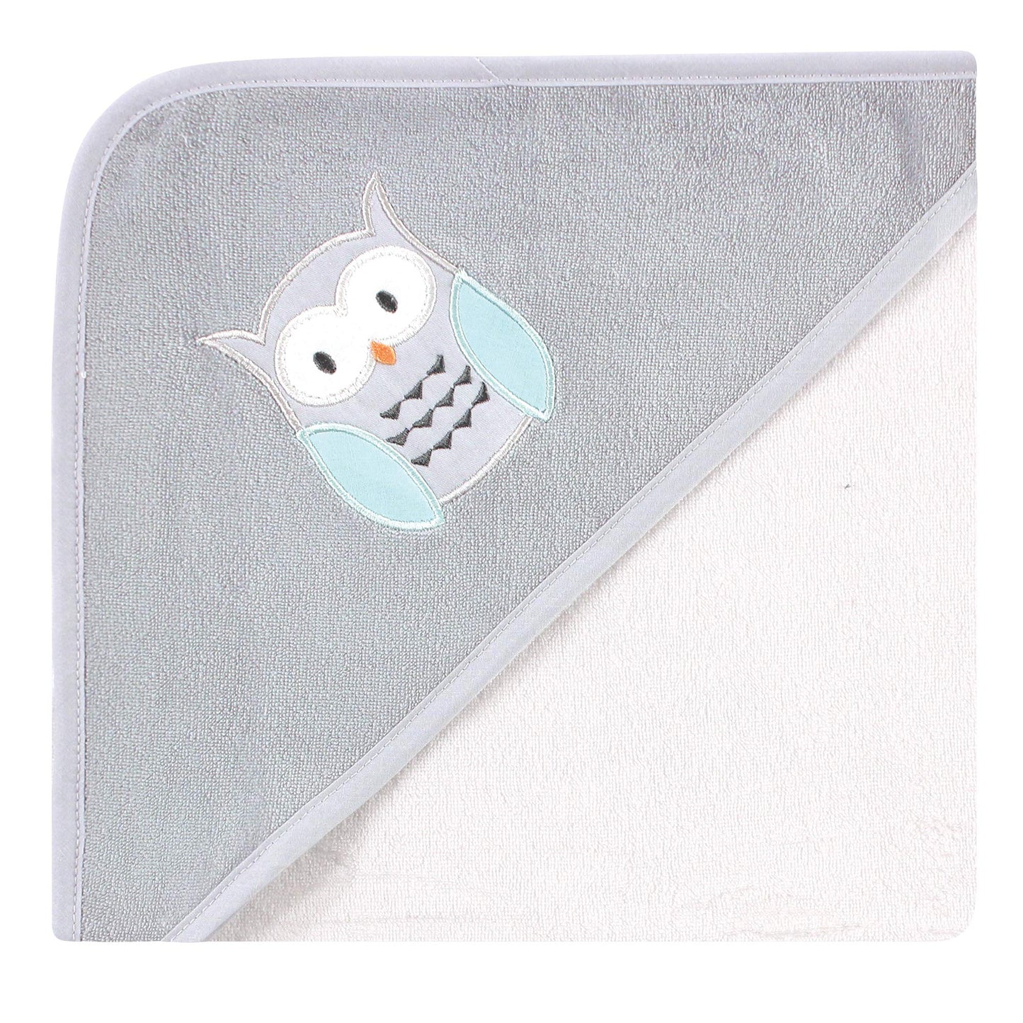 Hudson Baby Unisex Baby Cotton Rich Hooded Towels, Owl, One Size