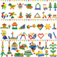 CAPT.GOOSE 300 Pcs Kids Building Blocks with Storage Bag - Interlocking, Colorful Stem Toys for 3+ Year Old - Connects Building