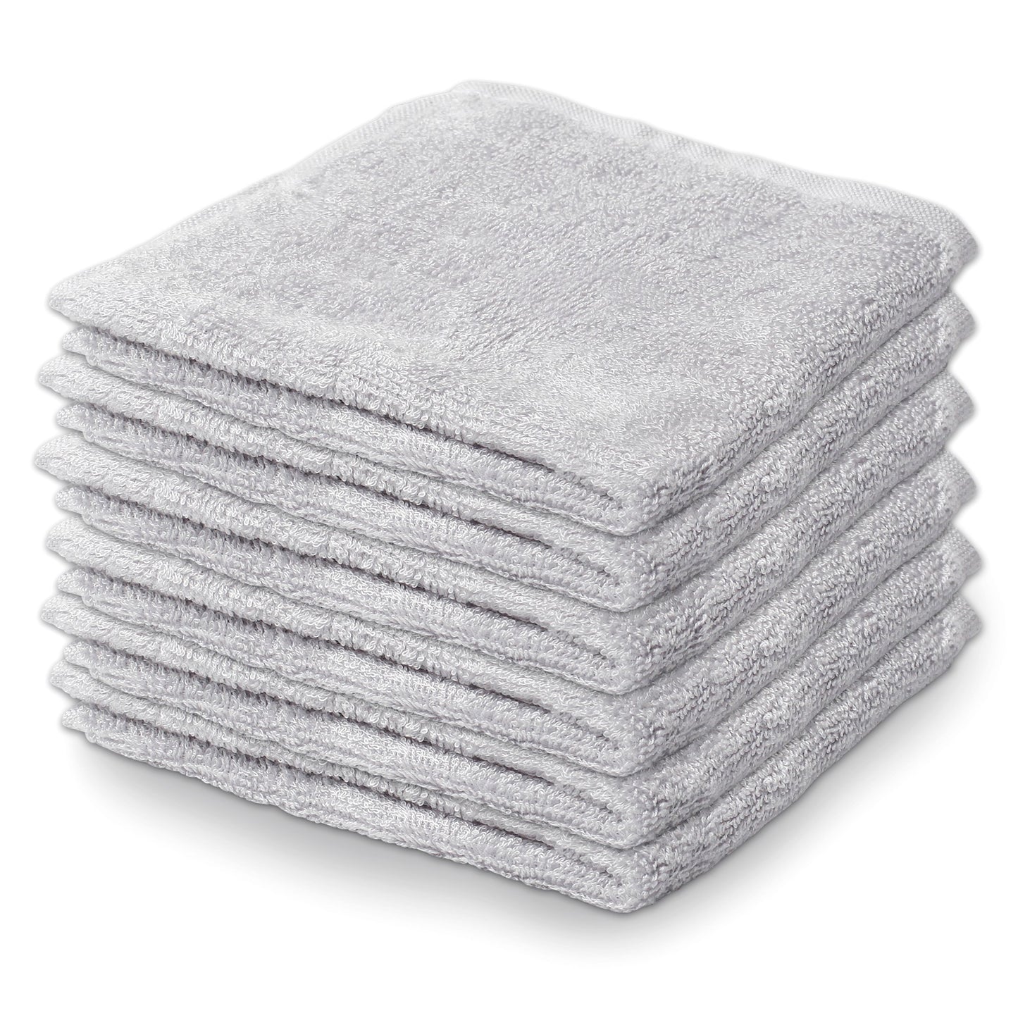 Natemia Organic Baby Washcloths - 10'X10' Soft Cotton Baby Towels - Pack Of 6 Multipurpose Reusable Wipes For Infants, Toddler
