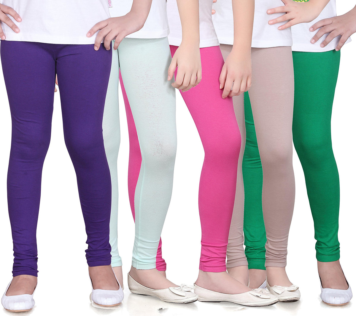 SINI MINI 100 Colors Girls Leggings 5Pcs Combo