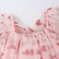 Valentine'S Day Baby Girl Tulle Dress Kids Heart Tutu Skirt Lace Sleeveless Princess Sundress (Pink,2-3T)