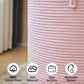 Youdenova Woven Rope Laundry Hamper, 58L Tall Luandry Basket, Baby Nursery Hamper For Blanket Storage In Bedroom-Large-Pink