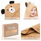 Miniboo Premium Hooded Towel With Unique Dog Design - Extra Soft And Absorbent Rayon From Bamboo Towels For Newborn, Infant, And