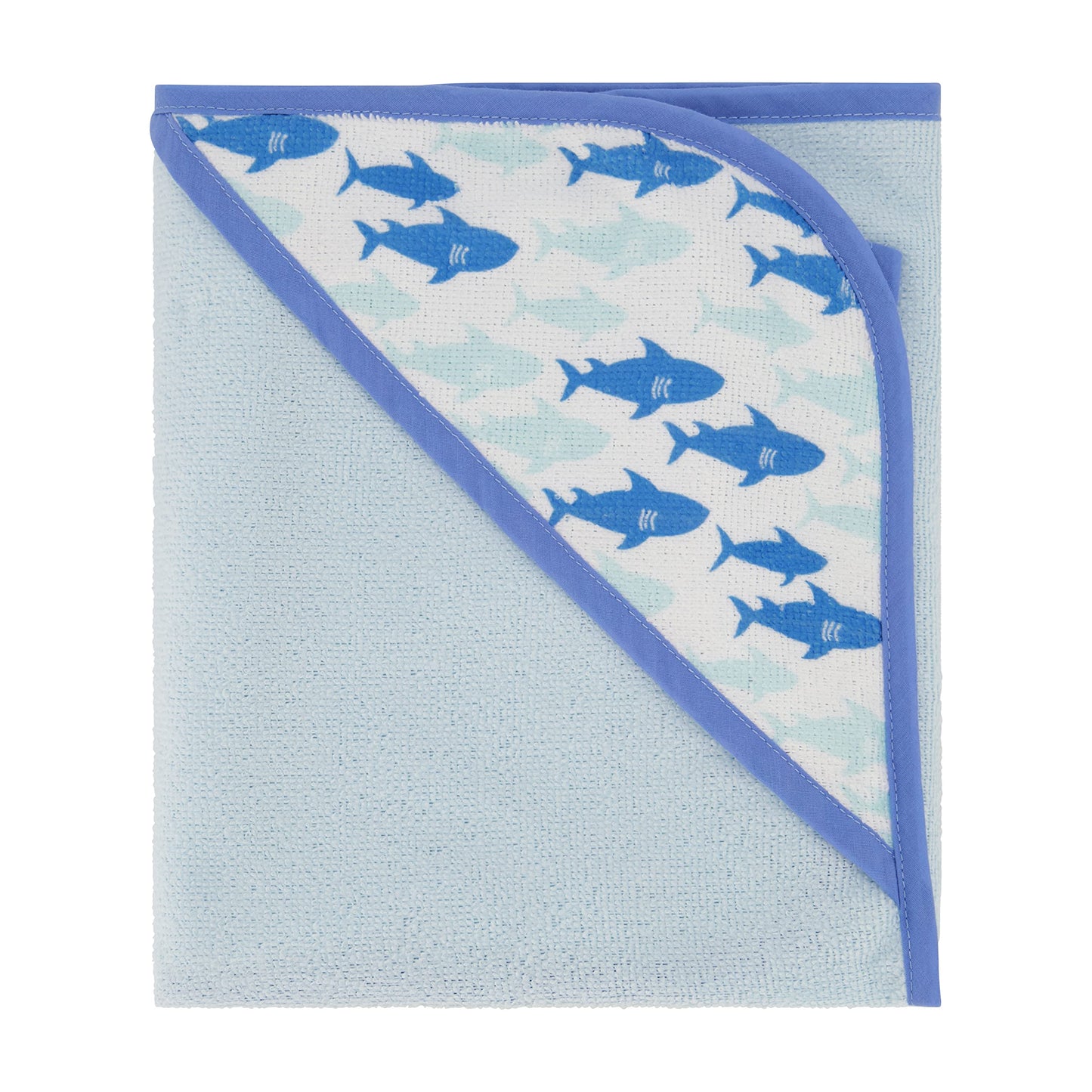 Cudlie Buttons & Stitches Baby Boy 3 Pack Rolled/Carded Hooded Towels In Jawsome Print (Gs71723)