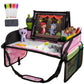 Lusso Gear Kids Travel Tray For Toddler & Kids - Kids Car Seat Lap Tray For Airplane - Kids Car Activity Tray - Pink Unicorn Tra